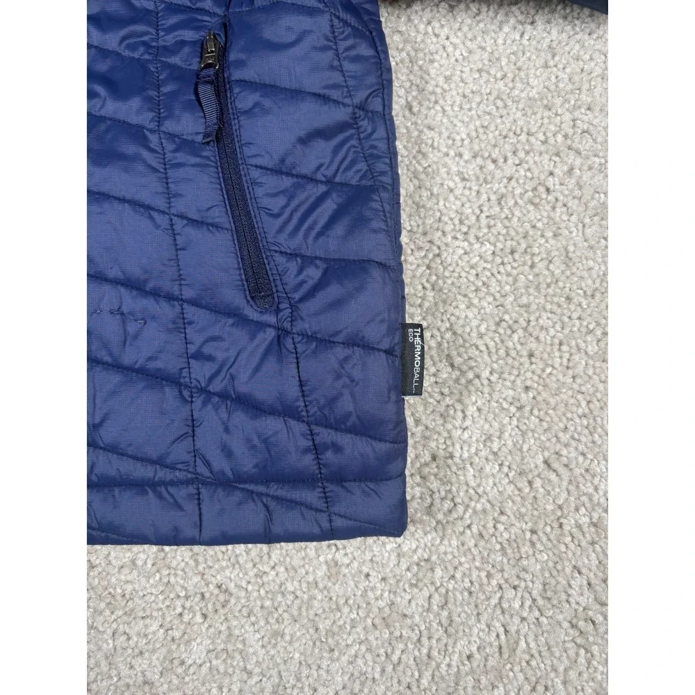 The North Face Youth Thermoball Eco Quilted Puffer Jacket Navy Blue Size S 7/8